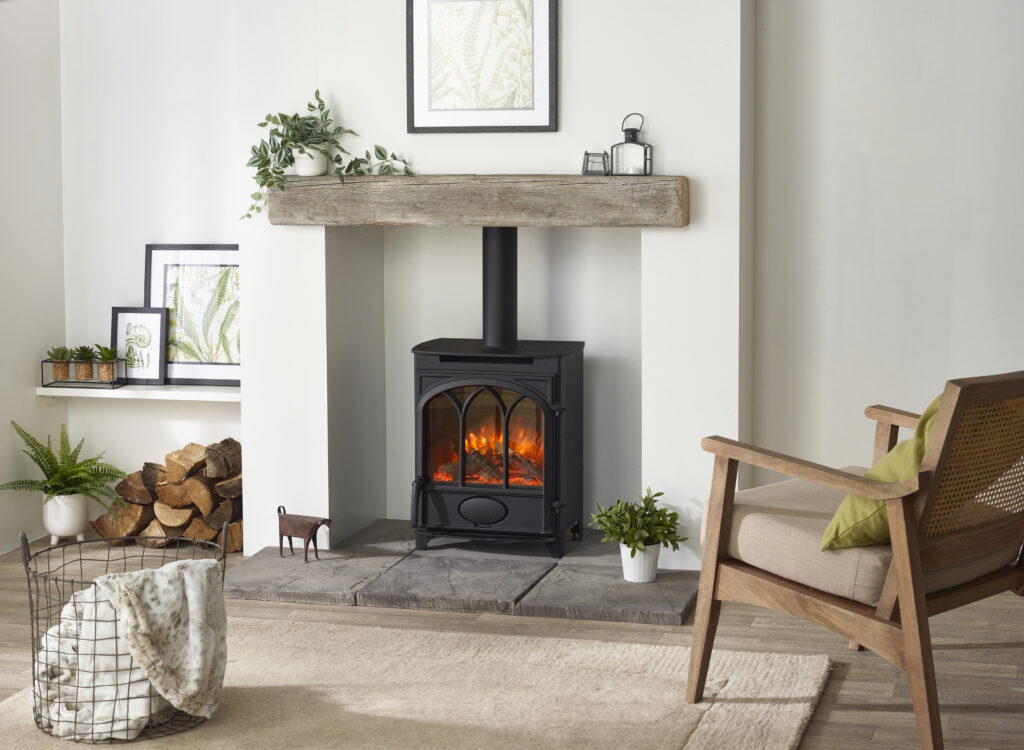 Alcaston-Electric-Stove-in-Inglenook-1-1-scaled