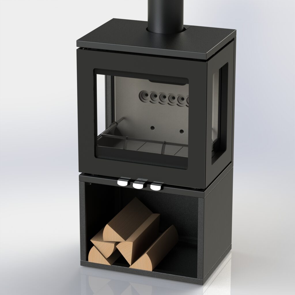 LPV5 Stove on Log Store