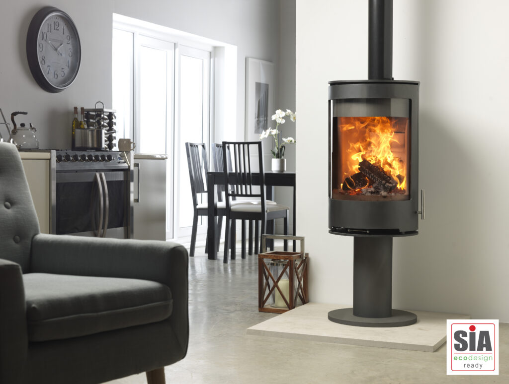 Purevision PVR Black Stove (Tall Pedestal) Ecodesign Ready